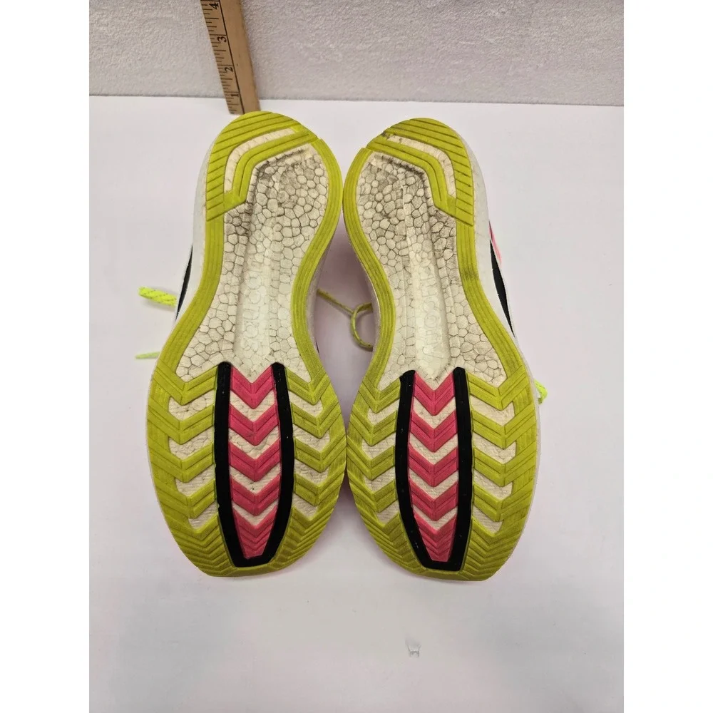 Saucony Endorphin Pro Running Shoes Pink Yellow Neon Womens Size 11‎